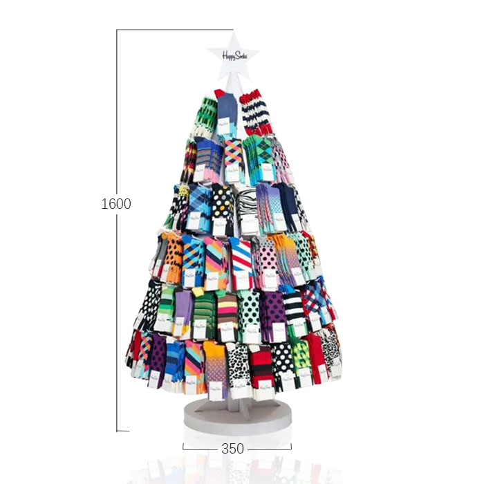 Socks Display Stand for Shop with Rotating Pegboard and Metal Rack
