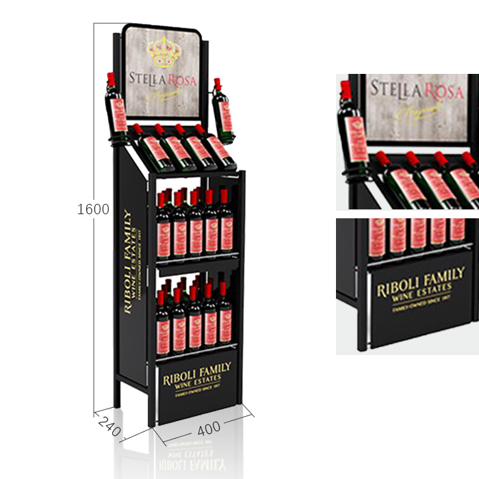Bespoke FSDU Wire Liquor Bottle Display Stand