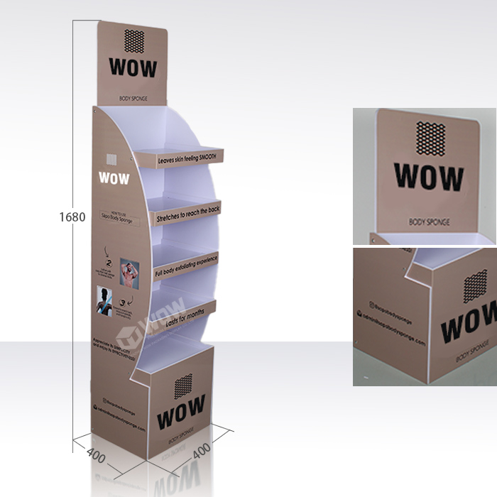 PVC Custom Retail Floor Shampoo Display Stand