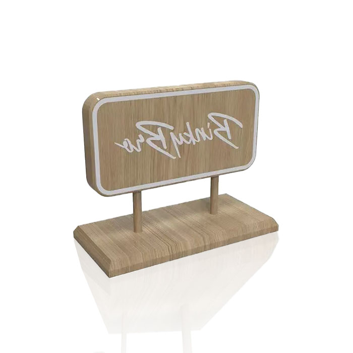 Wooden Table Display Stand for Point of Sale Materials