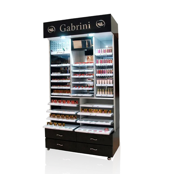 Display Stands for Cosmetics with Floor POP Display and Metal Racks