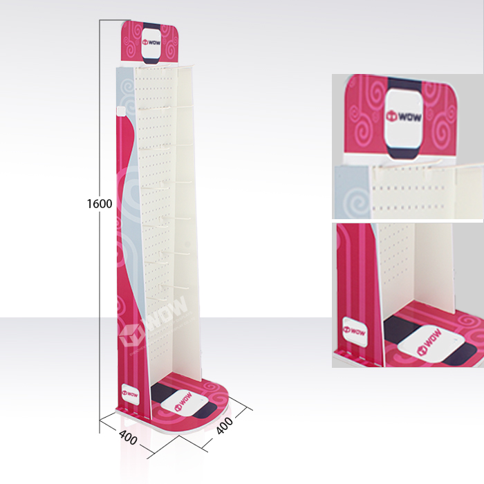 Eyeglass Display Rack with Standing Pegboard and PVC Design