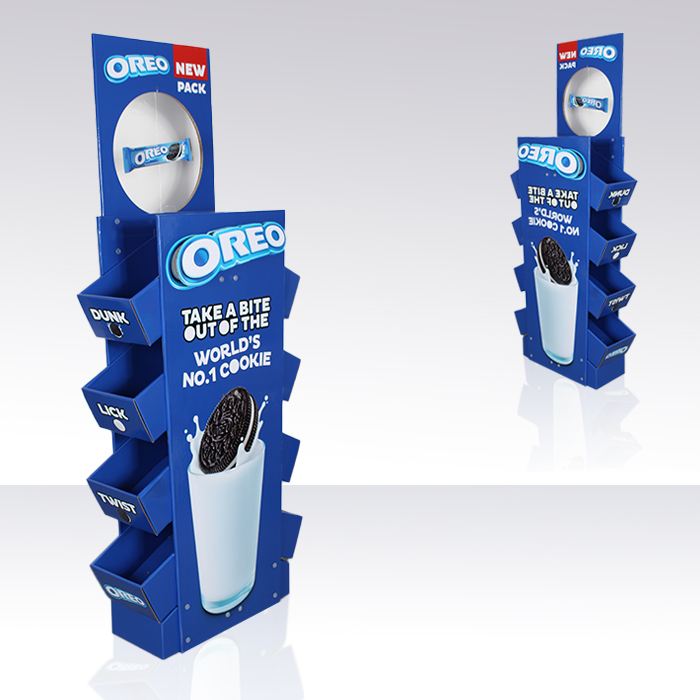 Custom Cardboard FSDU POS Display Stand for Biscuits