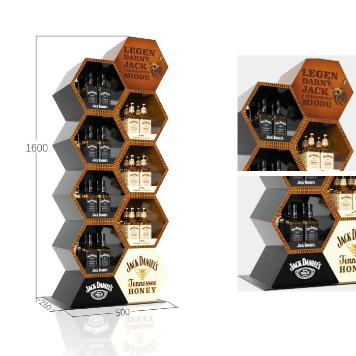 Bespoke FSDU Honey Display Stand with Wooden Retail Shelves