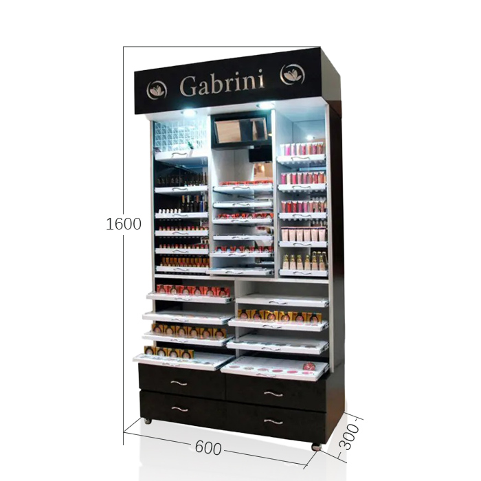 Display Stands for Cosmetics with Floor POP Display and Metal Racks