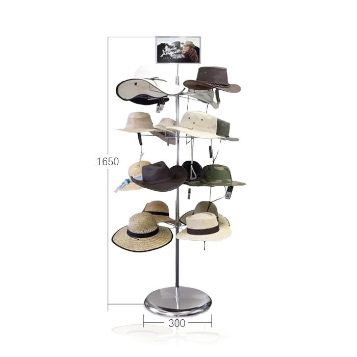 Cap Display Rack with Spinner Display and Metal Racks for Shop