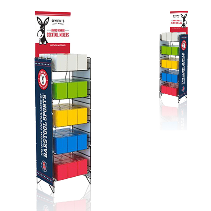 Metal Sports Display Rack for Floor POP Units