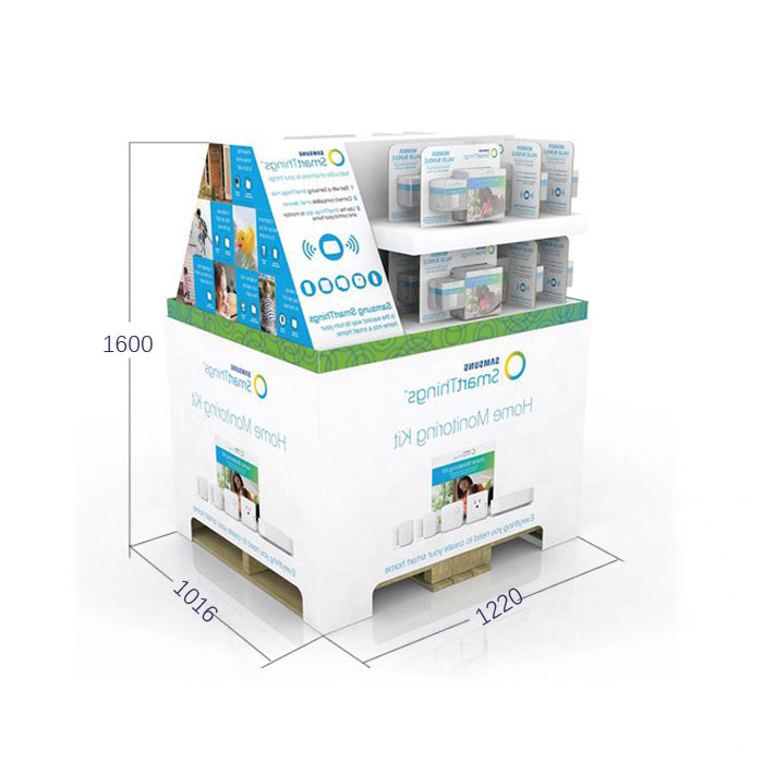Corrugated Full Pallet Phone Accessories Display Rack for Costco