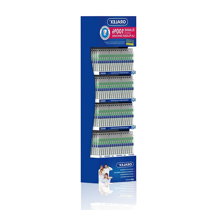Toothbrush Display Stand for Shops with Floor POP Design