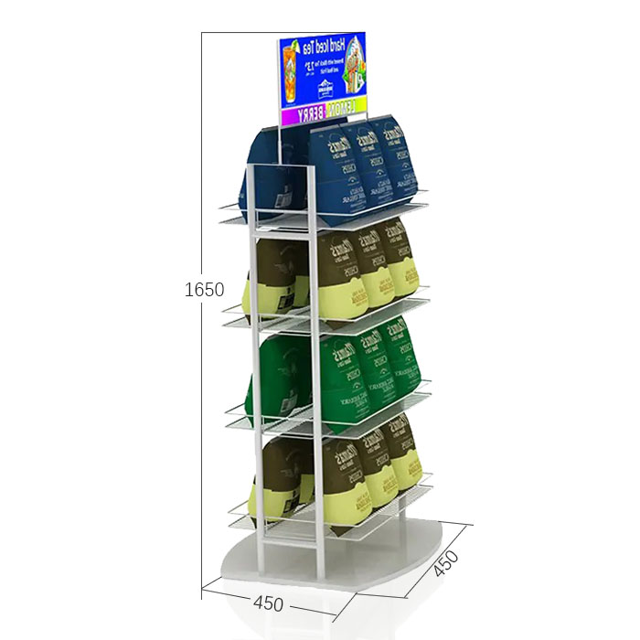 Potato Chip Display Stand with FSDU POS and Metal Rack