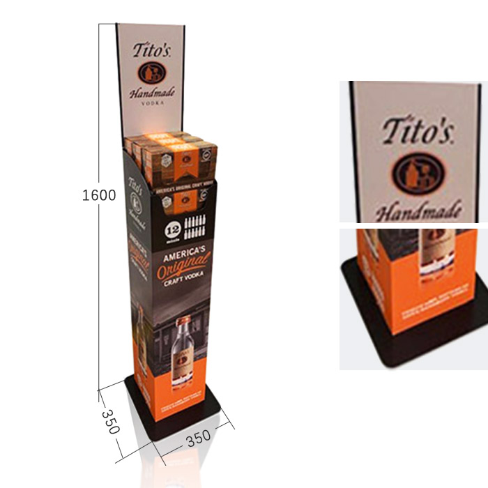 Metal Dump Bin Display Stand for Liquor Products