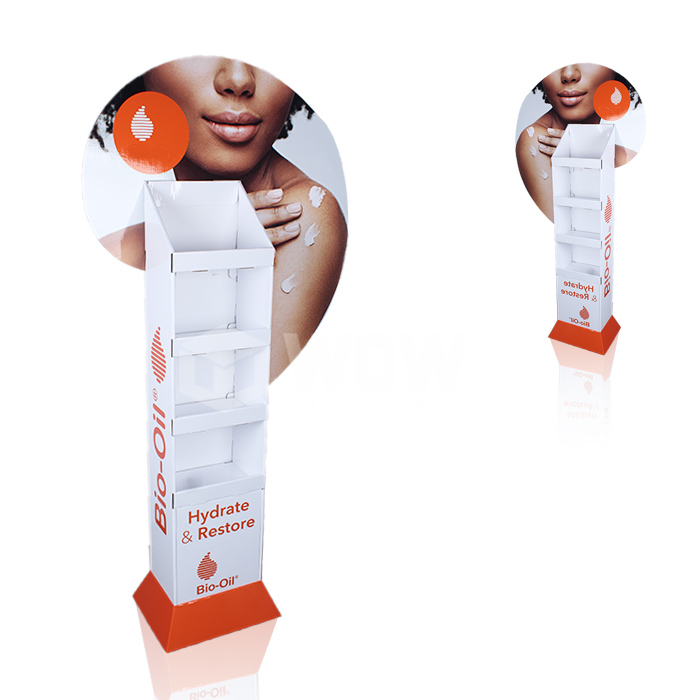 POP Floor Corrugated Shelf Display for Skincare Products
