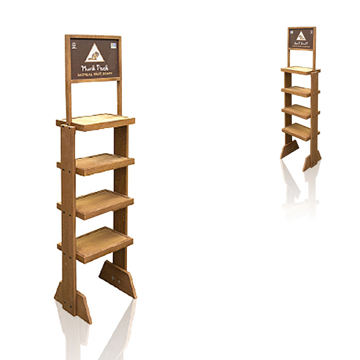 Wine Display Unit with Wood Flooring Display Rack