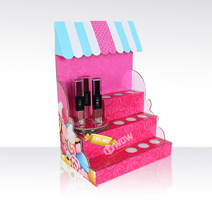 Cardboard Lipstick Counter Display for Retail Stores
