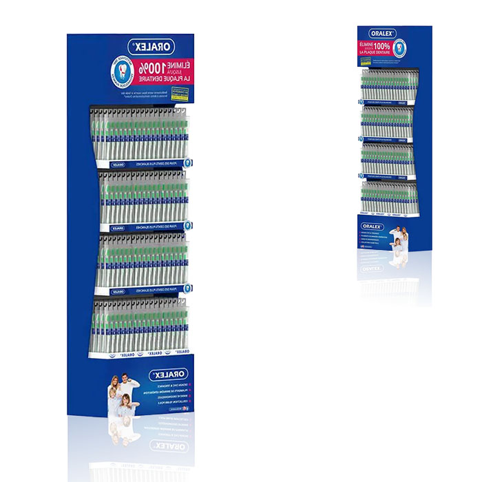 Toothbrush Display Stand for Shops with Floor POP Design
