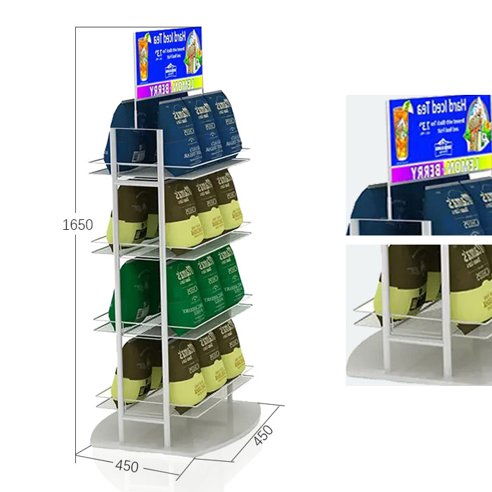 Potato Chip Display Stand with FSDU POS and Metal Rack