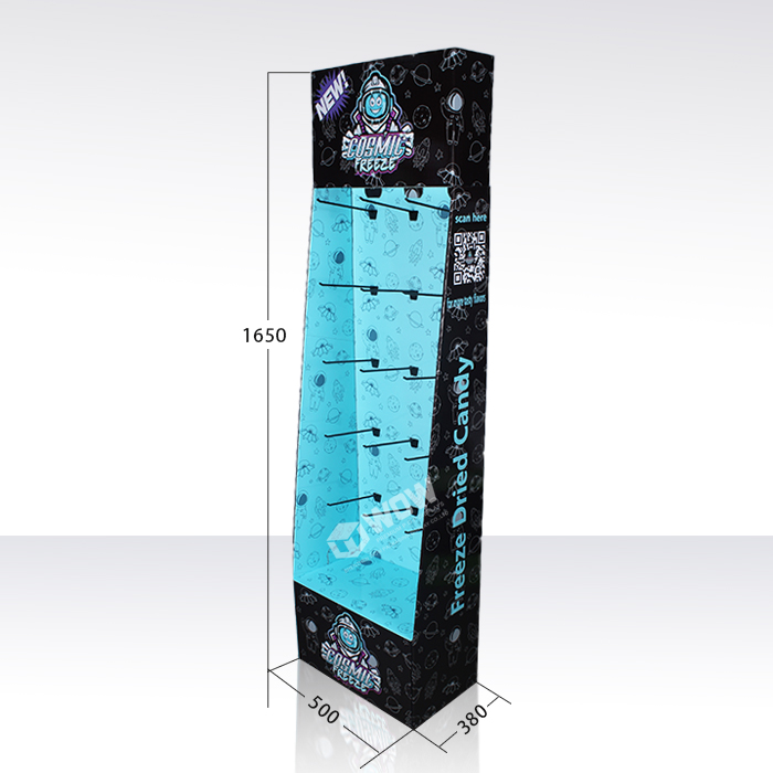 Custom Cardboard Product Display for Candy with Pegboard Design