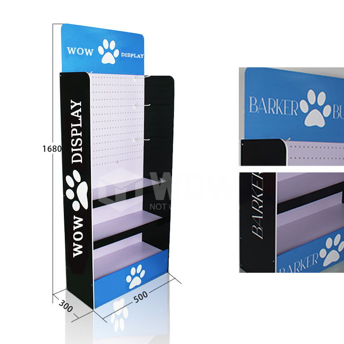 Retail PVC Floor Display Rack for Dog Food