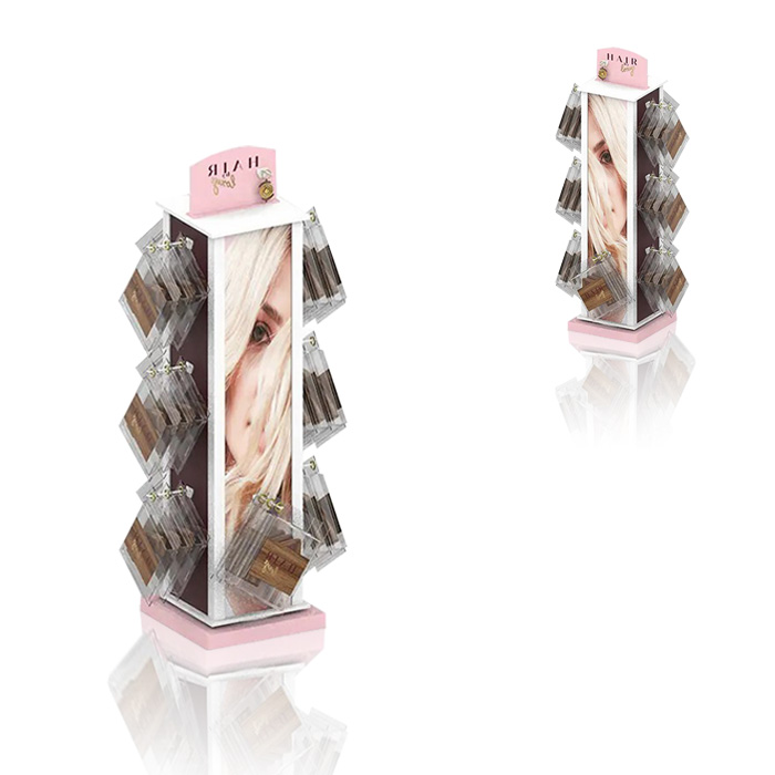 Countertop Peg Display Stand for Hairbows with Rotating Feature