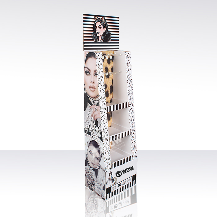 Rak Karton Makeup POP Display Lantai untuk Toko Ritel