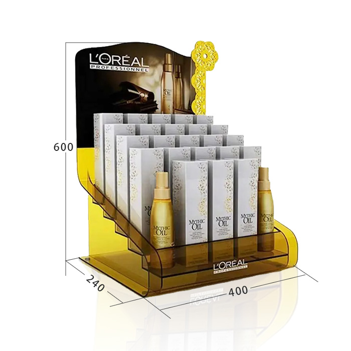 POS Custom Cosmetic Display Stand with Acrylic Counter Shelf