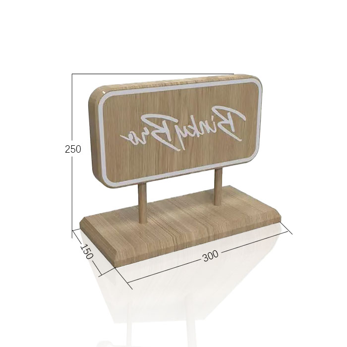 Wooden Table Display Stand for Point of Sale Materials