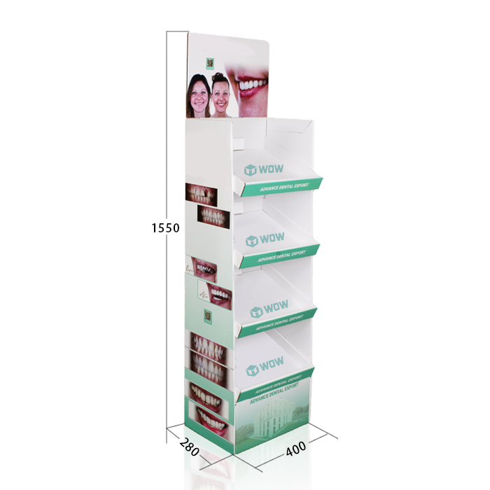 Corrugated Retail Floor Display for Dental Cream