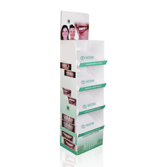 Corrugated Retail Floor Display for Dental Cream