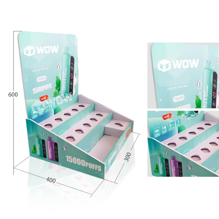 Electronic Cigarette PVC Retail Counter Display Stand