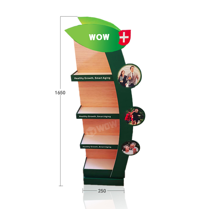 POP Floor PVC Display Stand for Pharmacy