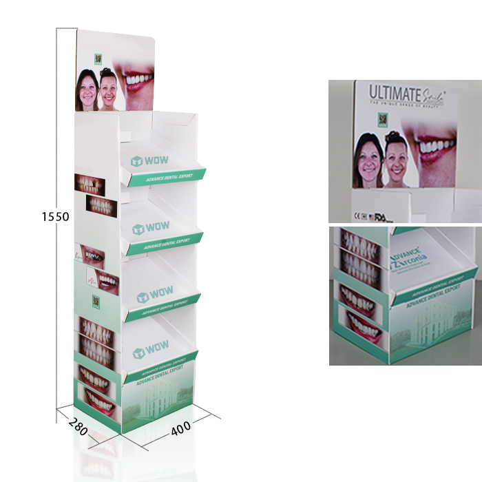 Corrugated Retail Floor Display for Dental Cream