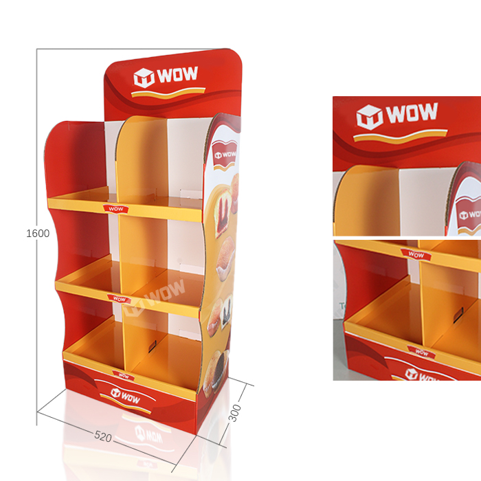 Folding Cardboard Display Stand for Biscuits
