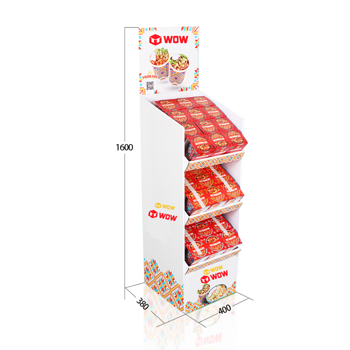 Cardboard Floor Standing Display Unit for Noodles
