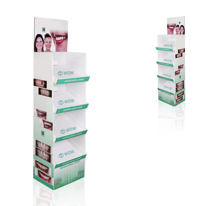 Corrugated Retail Floor Display for Dental Cream