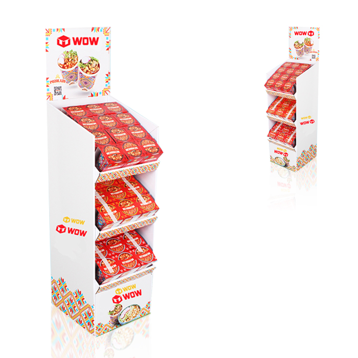 Cardboard Floor Standing Display Unit for Noodles