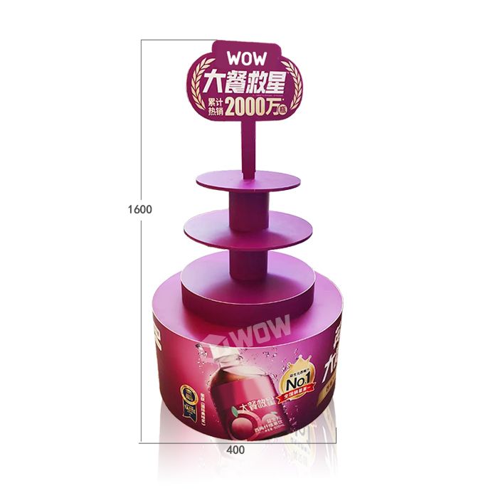 3-Tier Round Retail Snack Display Rack