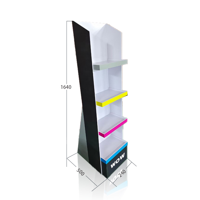 4-Tier Plastic Point of Sale Display Shelf