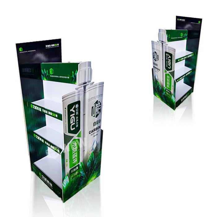 Tiered Floor Display Stand for Plastic Products