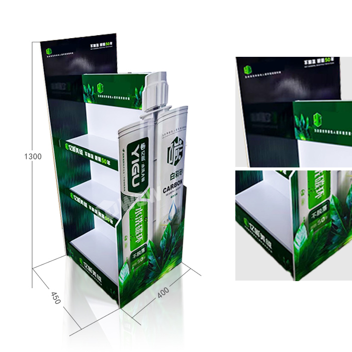 Tiered Floor Display Stand for Plastic Products