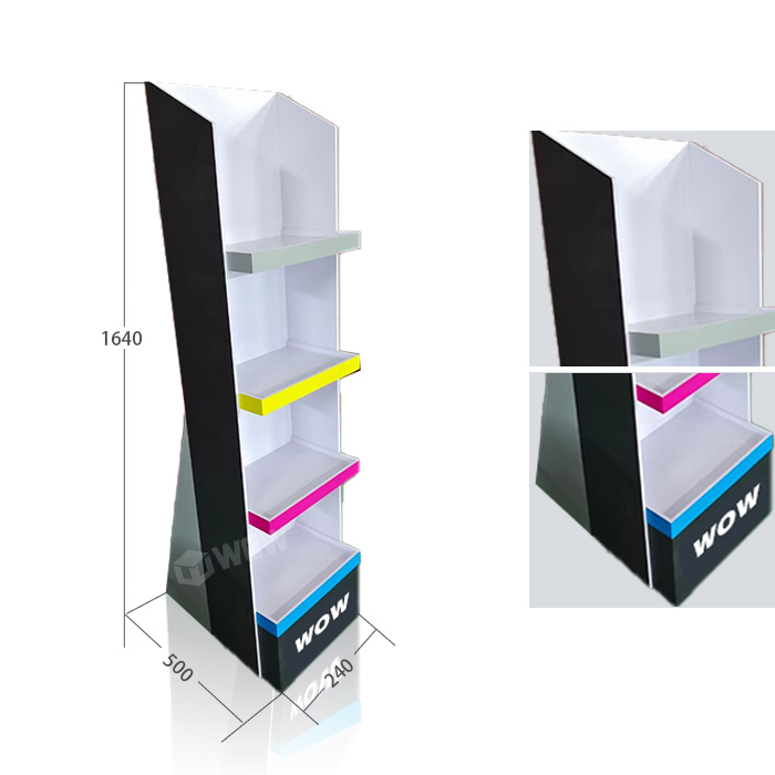 4-Tier Plastic Point of Sale Display Shelf