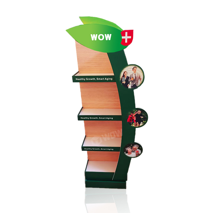 POP Floor PVC Display Stand for Pharmacy