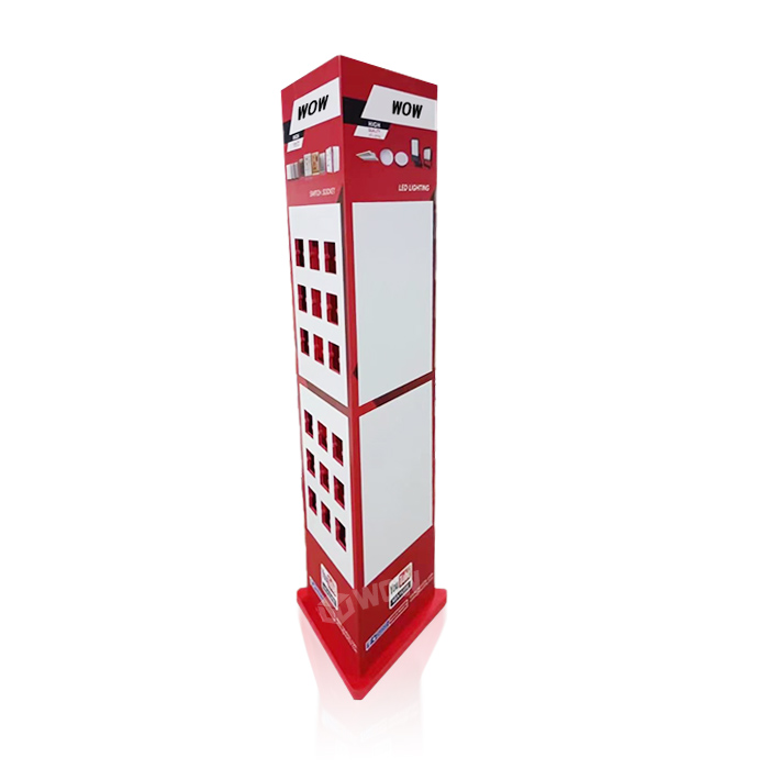 PVC Retail Floor Display Stand for Sockets