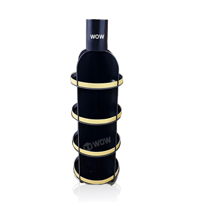 PVC Tiered Floor Display Stand for Round Bottles