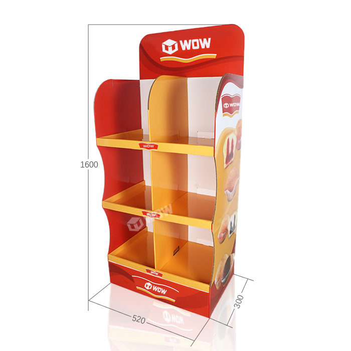 Folding Cardboard Display Stand for Biscuits