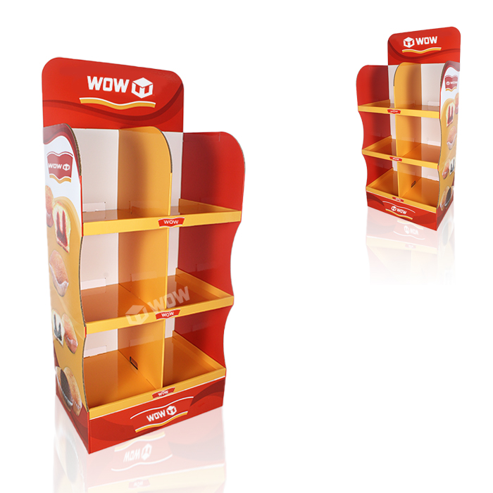Folding Cardboard Display Stand for Biscuits