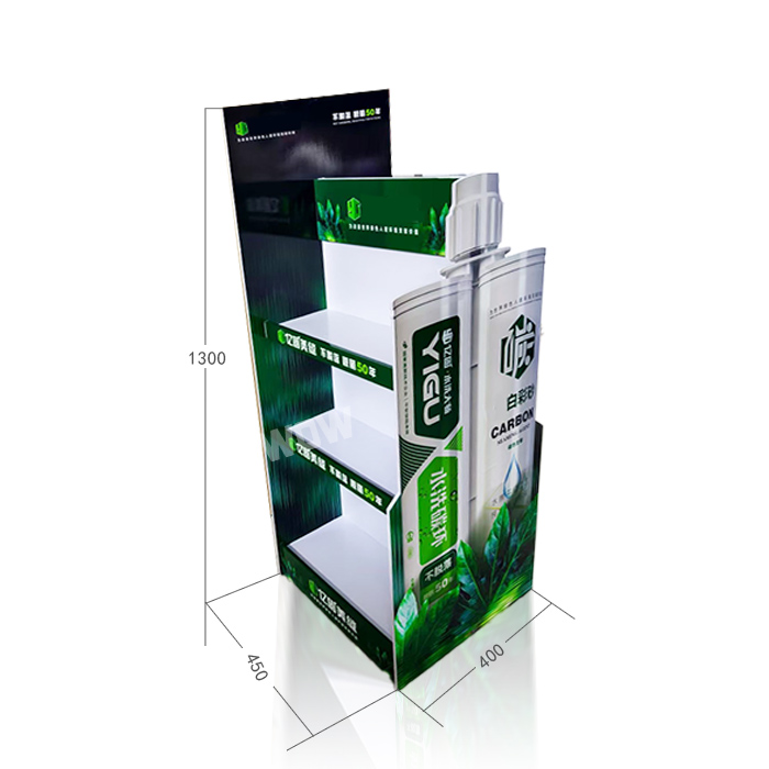 Tiered Floor Display Stand for Plastic Products