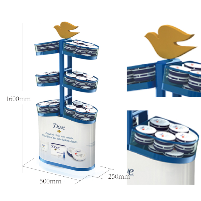 Metal 3-Tier Retail Makeup Display Stand
