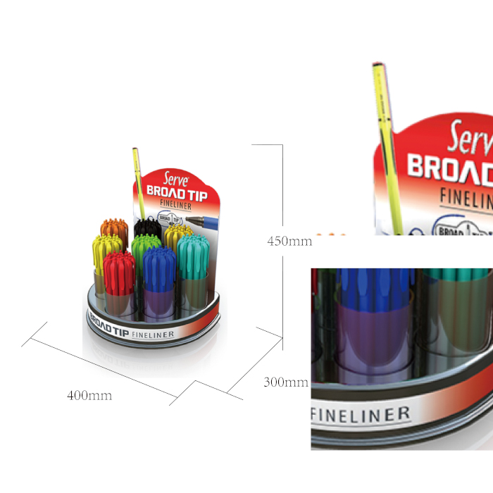 Lightweight Plastic Molded Tabletop Acrylic Pen Display Stand