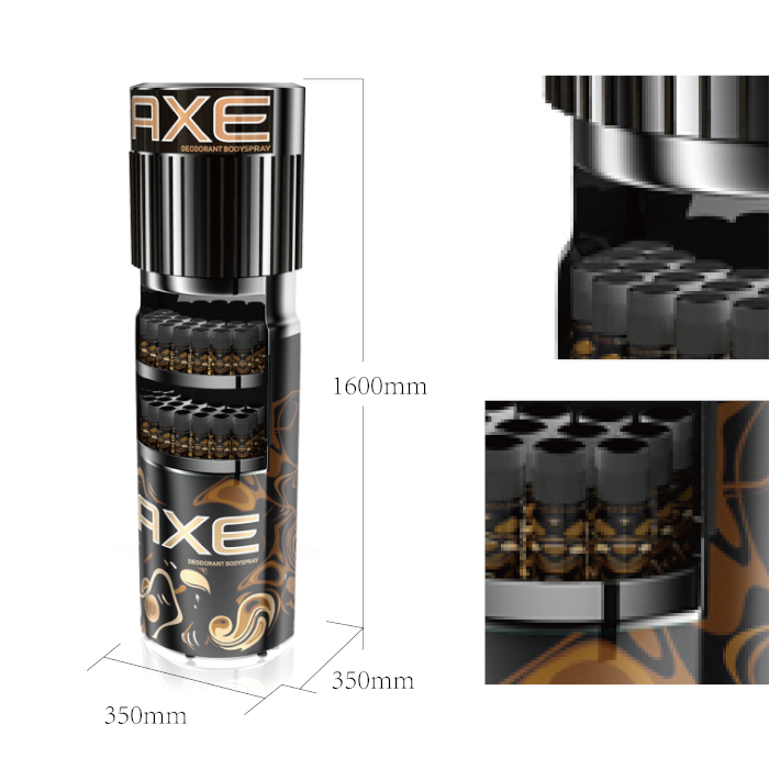 Polycarbonate Round Display Shelf for Energy Drinks