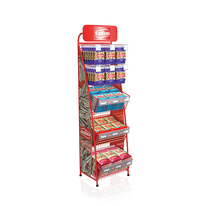 Wire Hooked POP Display Stand for Cereal